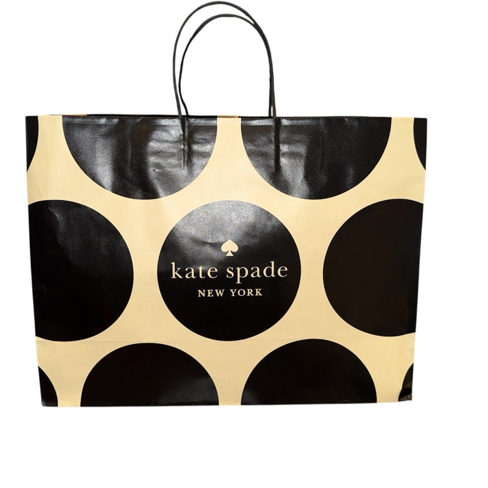Kate Spade Black and Cream Shopping Tote Bag